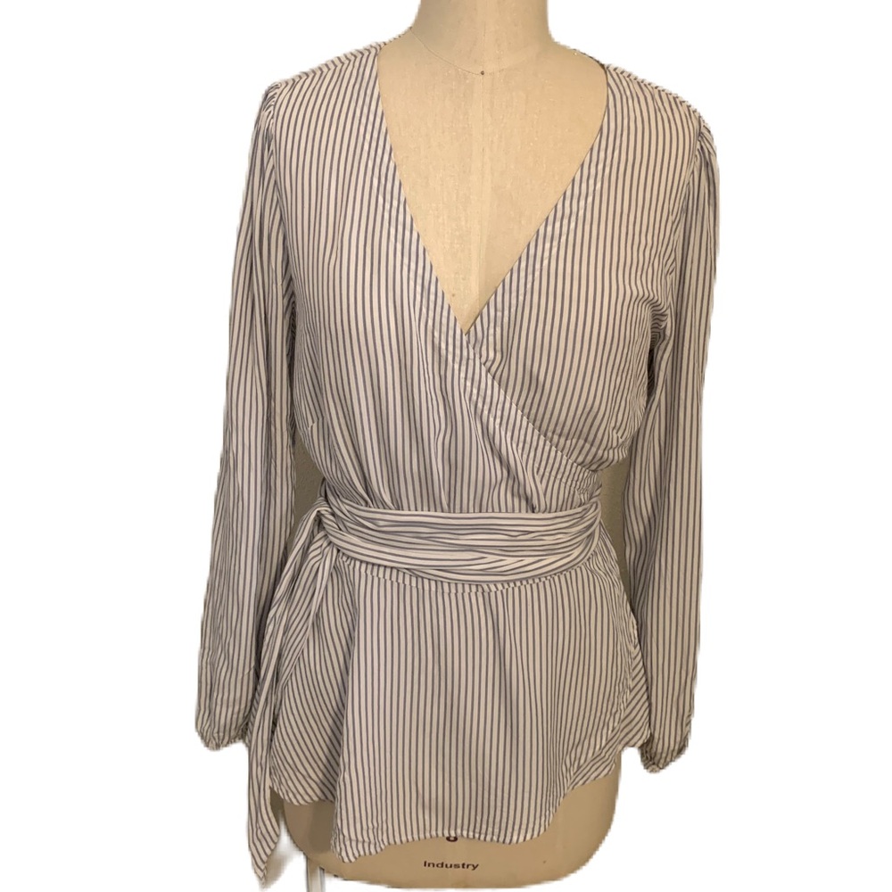 LOFT long sleeve wrap top. Size medium